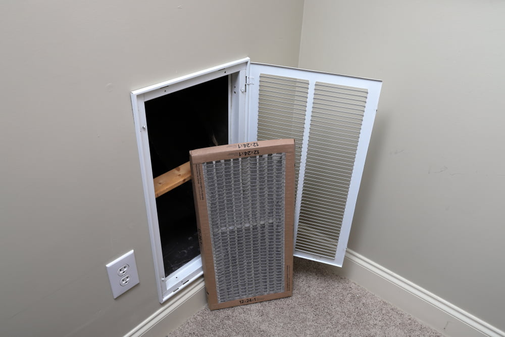 Removing,Dirty,Air,Filter,For,Home,Central,Air,Conditioning,System
